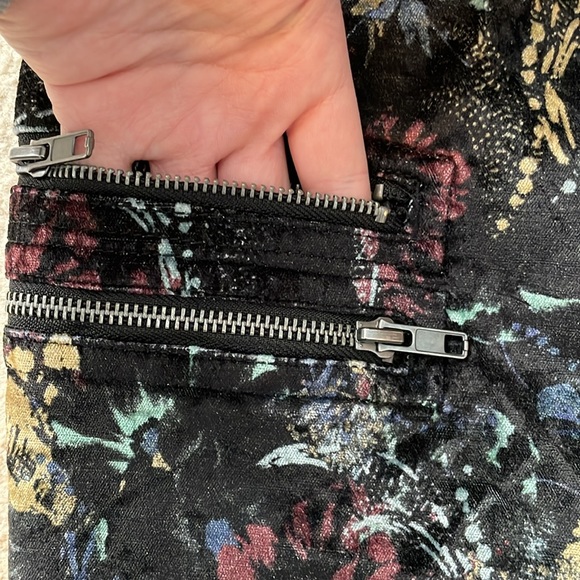 Free People velvet floral moto pants - Picture 10 of 13